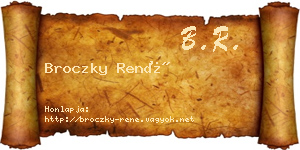 Broczky René névjegykártya